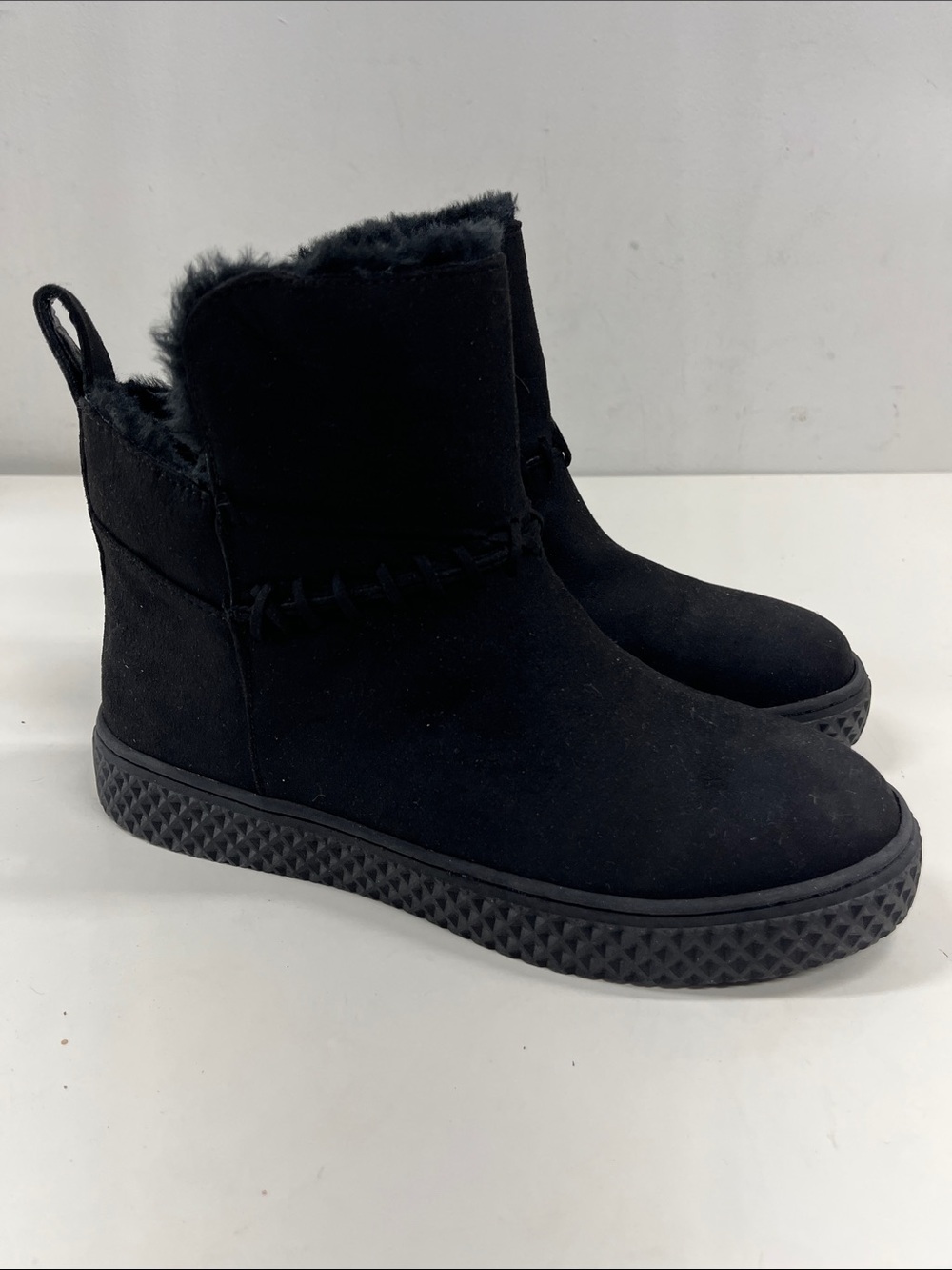 New Aerosoles Zima Bootie Faux Fur Lined in Black Size 6